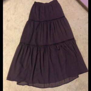 Express sheer overlay purple maxi skirt